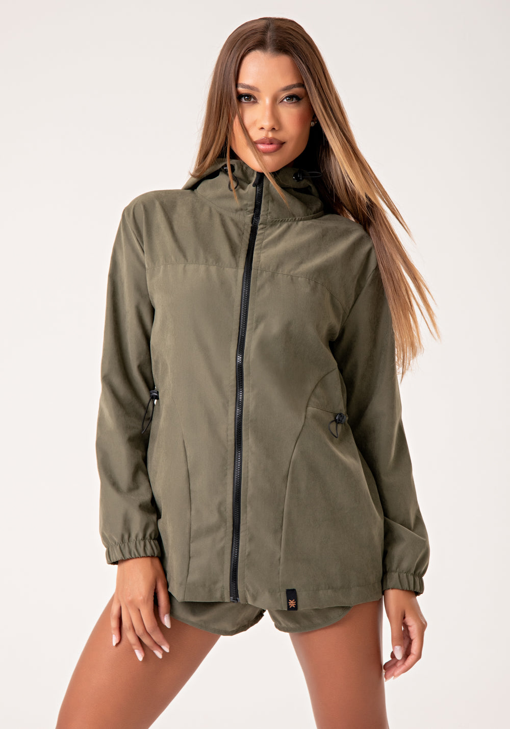 Parka Feminina Verde Com Capuz Lush Dlk
