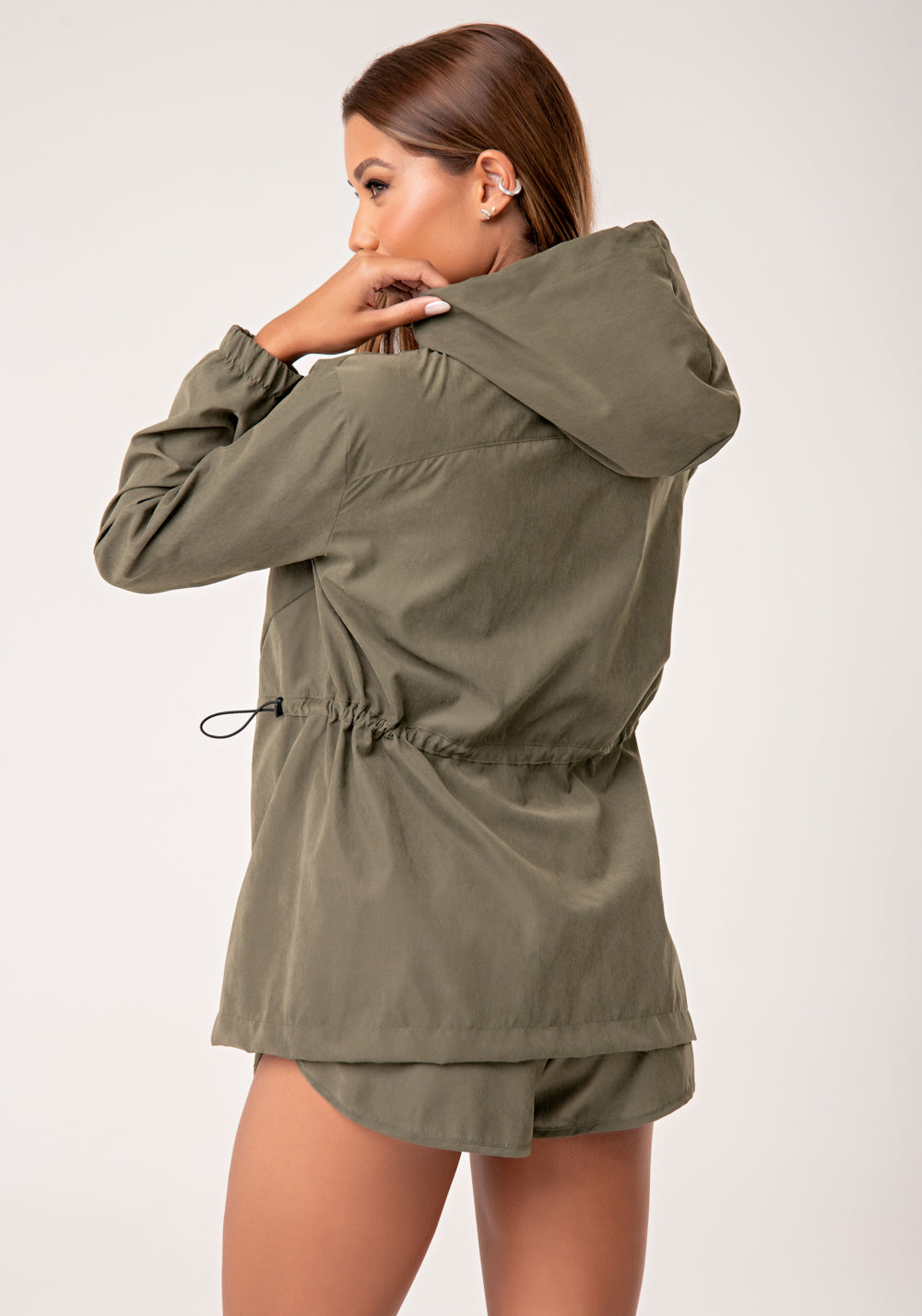 Parka Feminina Verde Com Capuz Lush Dlk