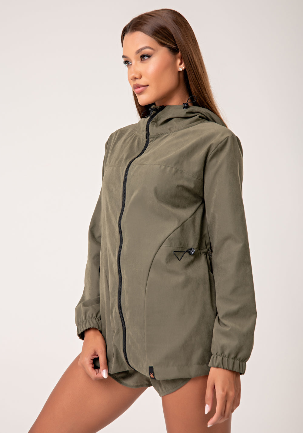 Parka Feminina Verde Com Capuz Lush Dlk