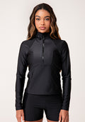 Casaco Feminino Preto Gola Alta E Detalhe Canelado Lush Dlk