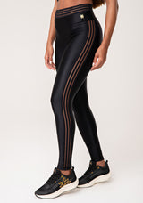 Legging Fitness Feminina Preto Com Elástico Lush Dlk
