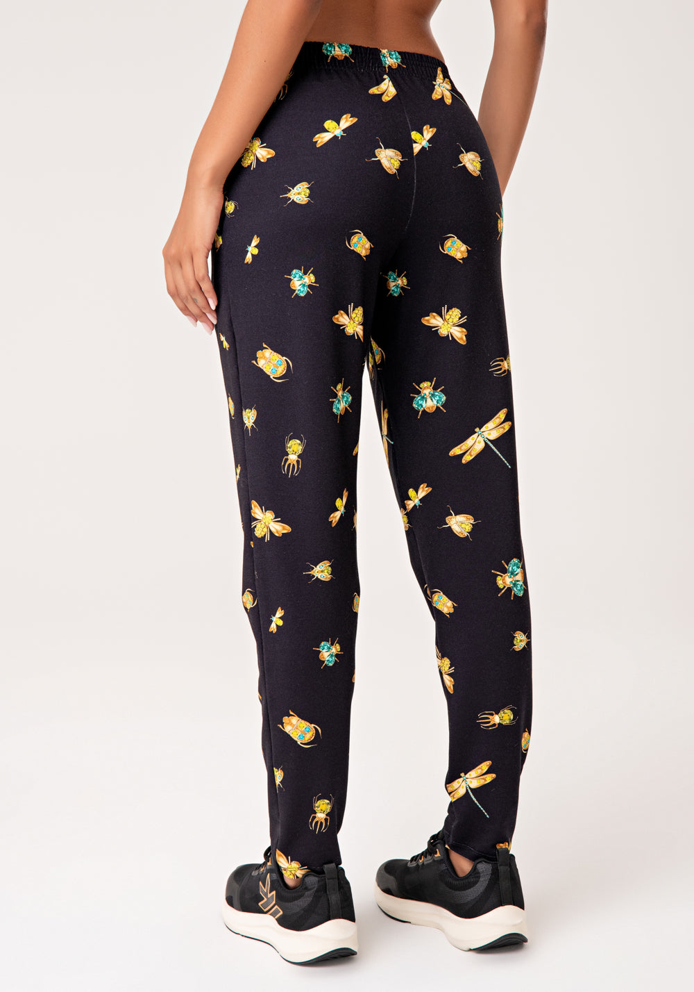 Calça Feminina Moletinho Estampado Insetos Lush Dlk