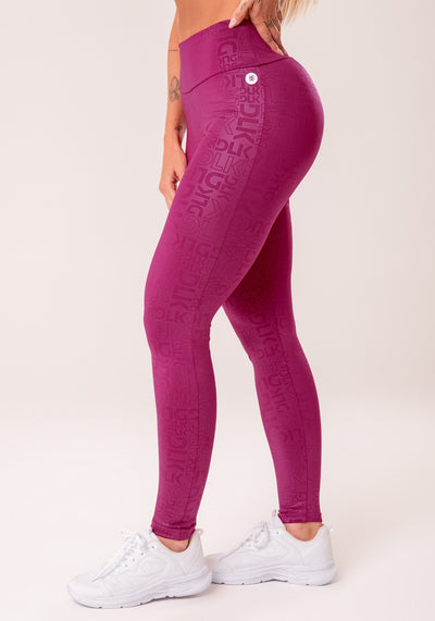 Legging Fitness Feminina Vinho Logomania Reflections Dlk