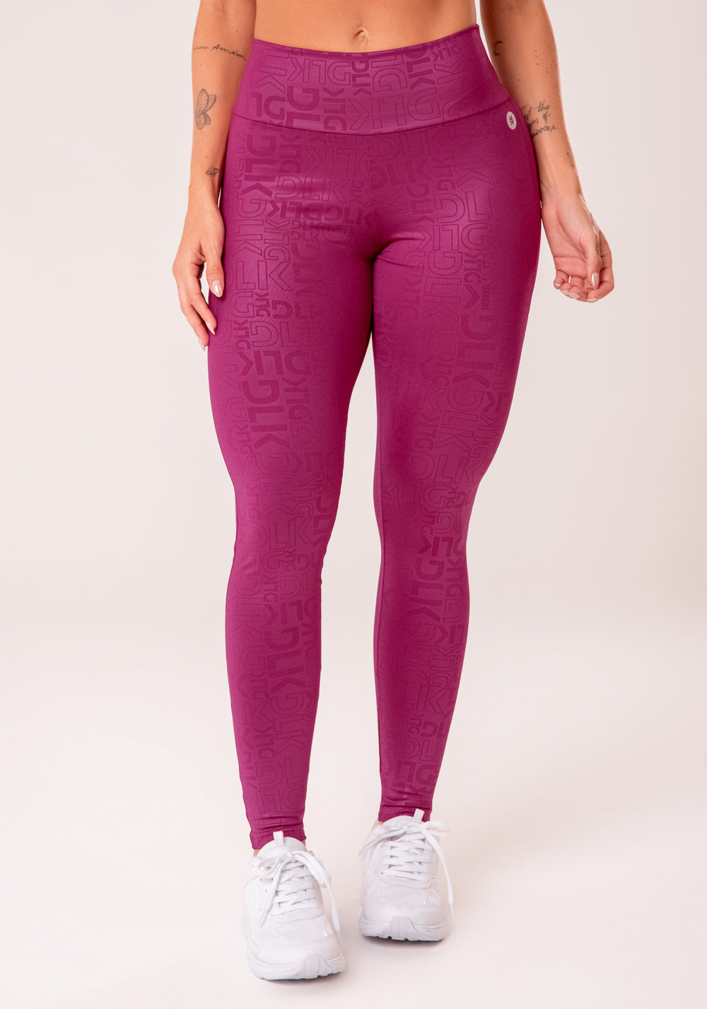 Legging Fitness Feminina Vinho Logomania Reflections Dlk