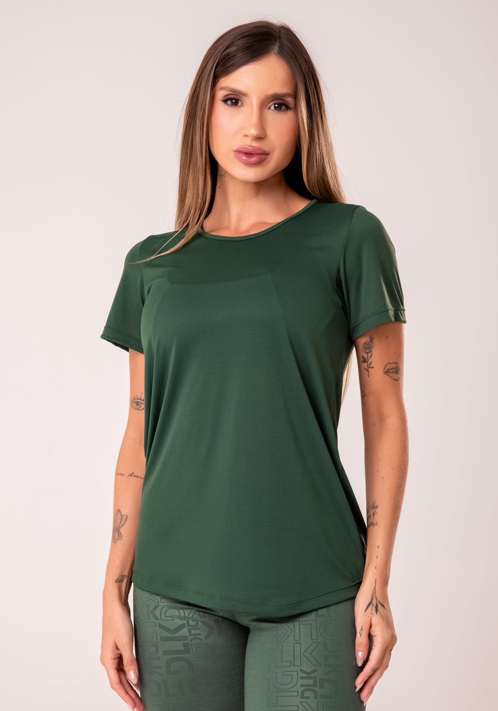 Blusa T-shirt Feminina Verde Reflections Dlk
