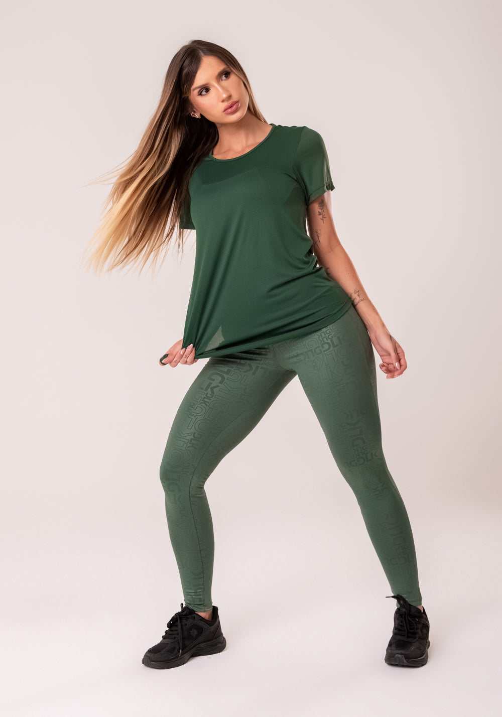 Blusa T-shirt Feminina Verde Reflections Dlk