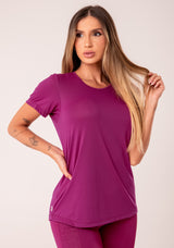 Blusa T-shirt Feminina Vinho Reflections Dlk