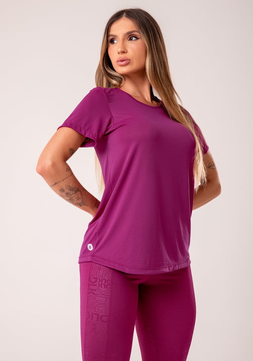 Blusa T-shirt Feminina Vinho Reflections Dlk