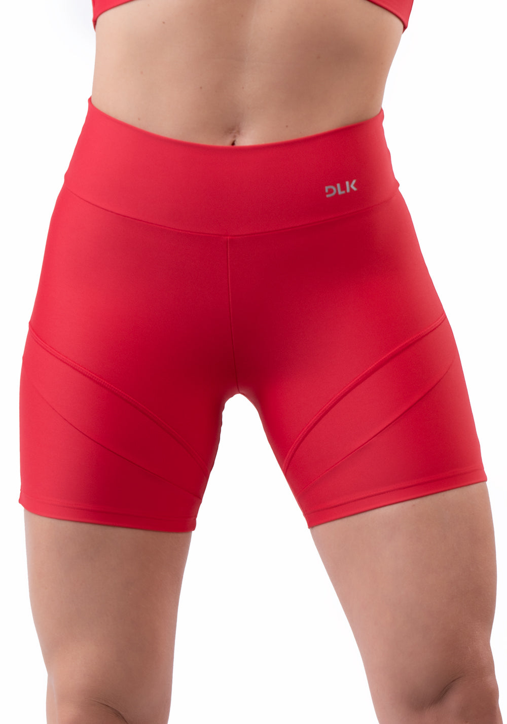 Short Vermelho Com Recorte Básico Dlk
