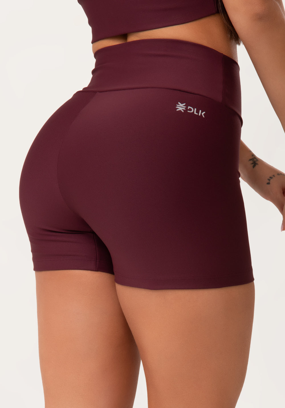 Short Fitness Feminino Vinho Aura Dlk