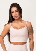 Top Fitness Feminino Nude Com Bojo Aura Dlk