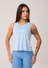 Cropped Feminino Azul Claro Aura Dlk