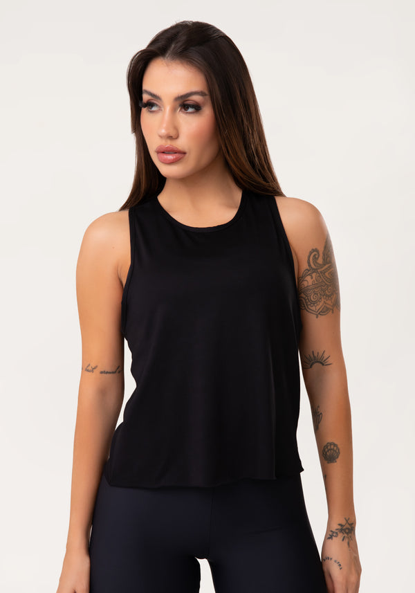 Cropped Feminino Preto Aura Dlk
