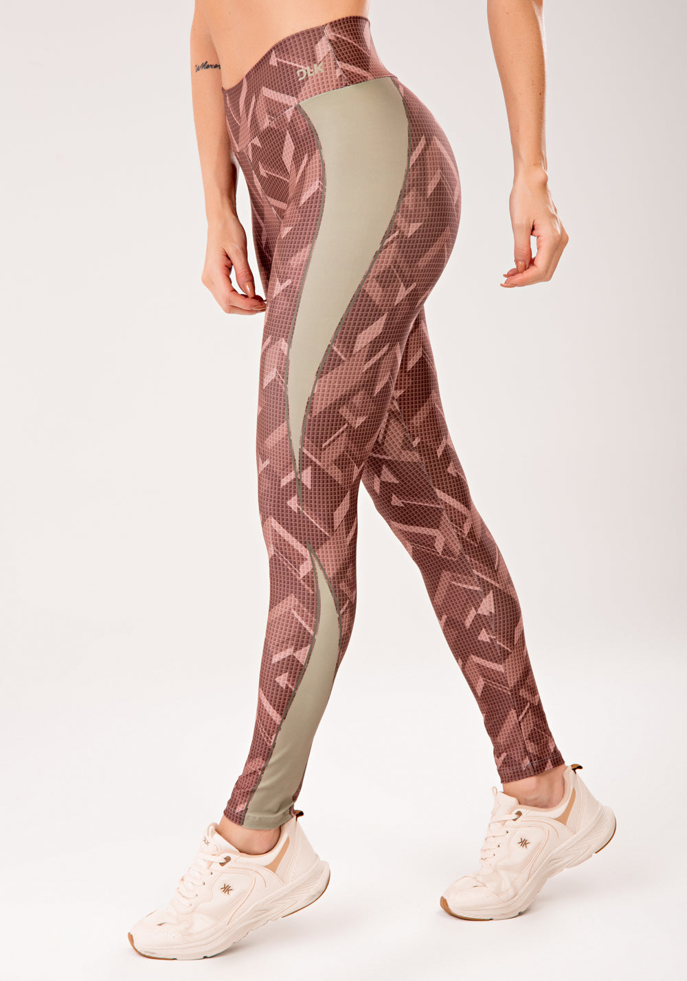 Legging Fitness Feminina Estampada Brave Marrom Printed Mousse Dlk