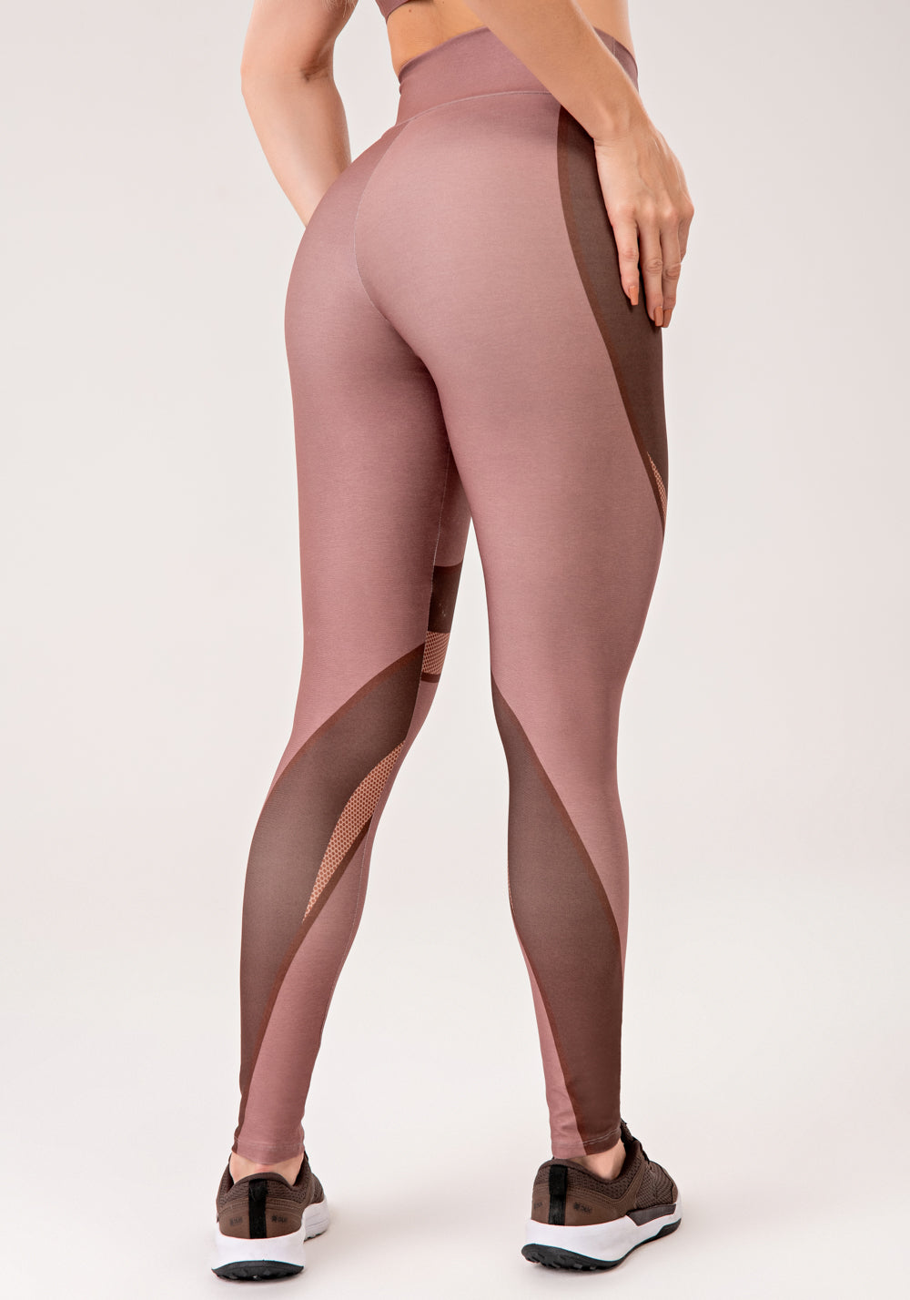 Legging Fitness Feminina Estampada Belive Marrom Printed Mousse Dlk