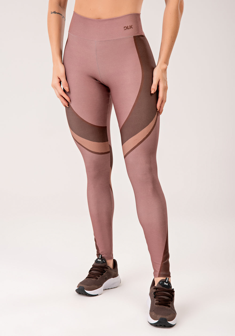 Legging Fitness Feminina Estampada Belive Marrom Printed Mousse Dlk