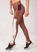 Legging Fitness Feminina Estampada Motivation Marrom Printed Mousse Dlk