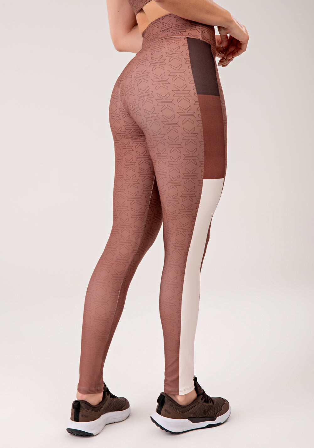 Legging Fitness Feminina Estampada Motivation Marrom Printed Mousse Dlk