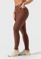 Legging Fitness Feminina Com Bolsos E Elástico No Cós Activity Dlk Marrom
