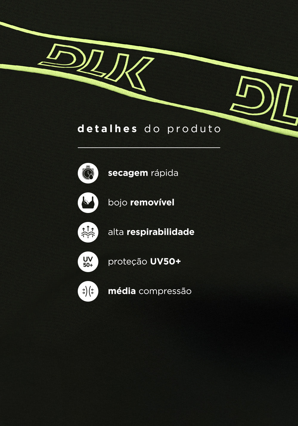 Top Fitness Feminino Com Bojo E Alças De Elástico Activity Dlk Preto
