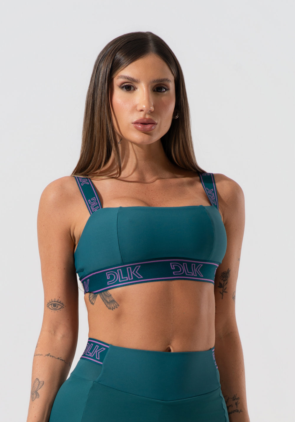 Top Fitness Feminino Com Bojo E Alças De Elástico Activity Dlk Verde