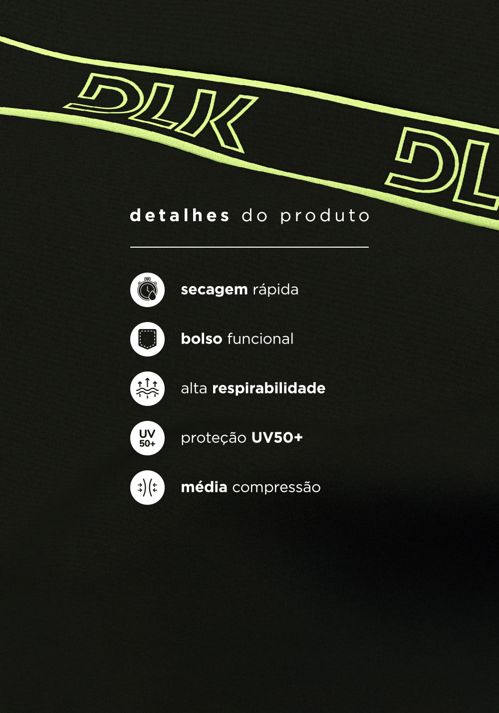 Short Fitness Feminino Com Bolsos E Elástico No Cós Activity Dlk Preto