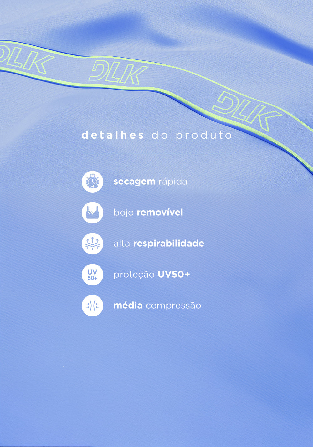 Top Fitness Feminino Com Bojo E Alças Cruzadas De Elástico Activity Dlk Azul