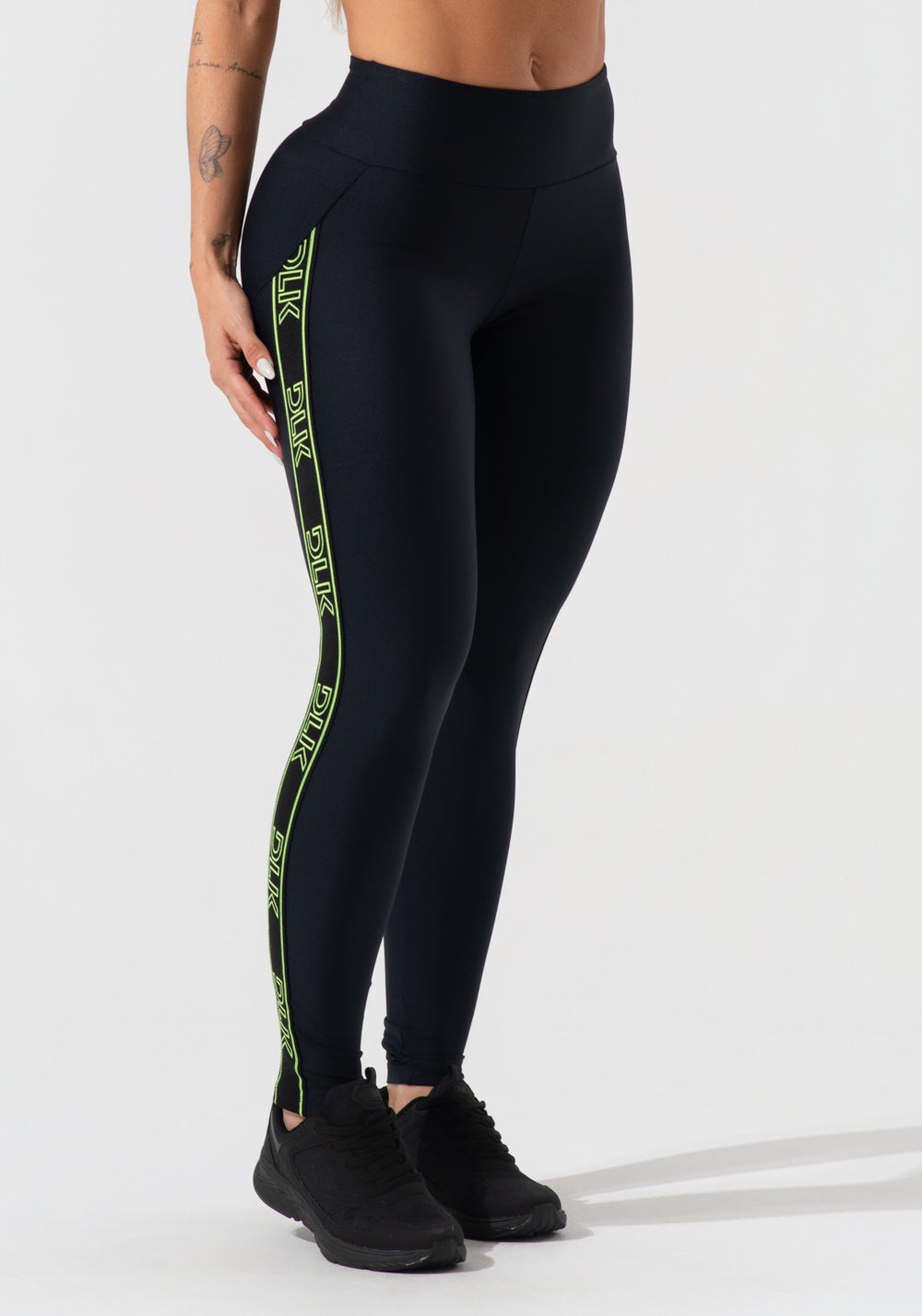 Legging Fitness Feminina Com Elástico Lateral Activity Dlk Preto