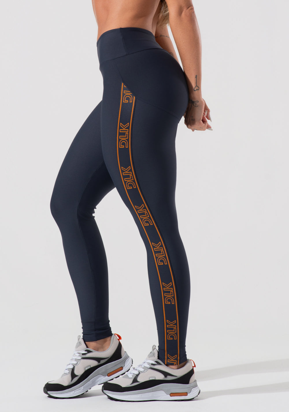 Legging Fitness Feminina Com Elástico Lateral Activity Dlk Grafite