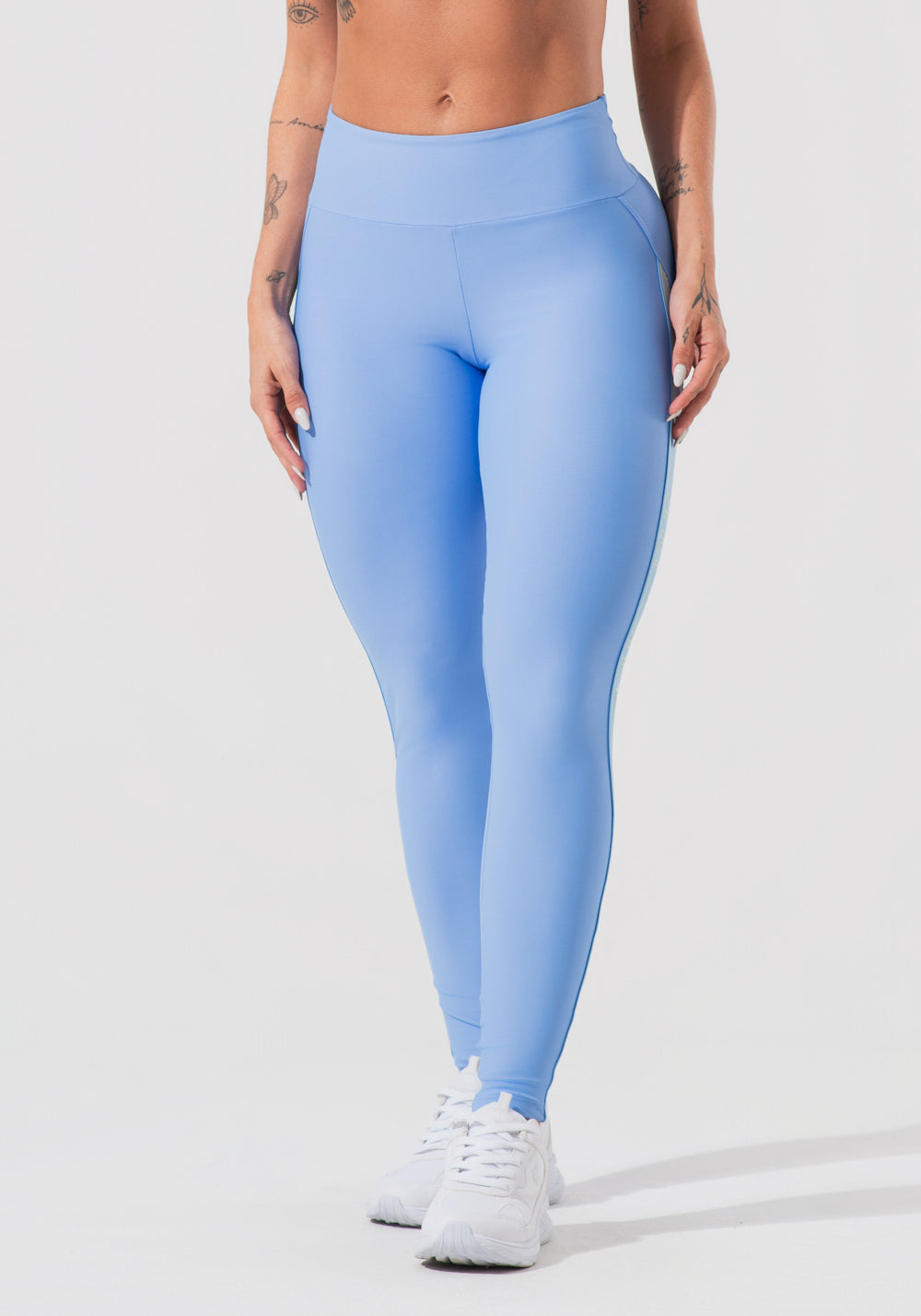 Legging Fitness Feminina Com Elástico Lateral Activity Dlk Azul