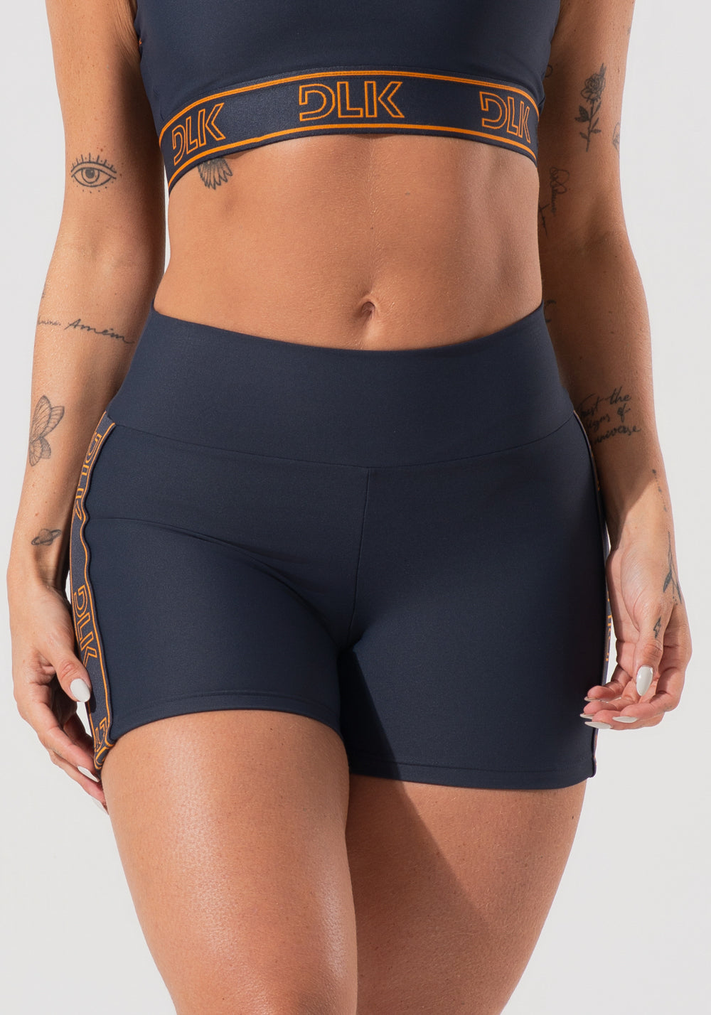 Short Fitness Feminino Com Elástico Lateral Activity Dlk Grafite