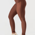 Legging Fitness Feminina Com Elástico No Cós E Tule Lateral Activity Dlk Marrom