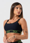 Top Fitness Feminino Com Bojo E Alças Duplas De Elástico Activity Dlk Preto