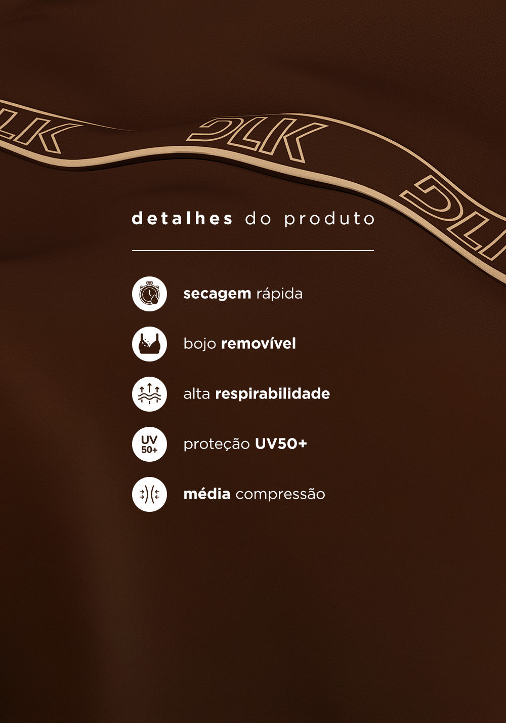 Top Fitness Feminino com Bojo e Alças Duplas de Elástico Activity Dlk Marrom