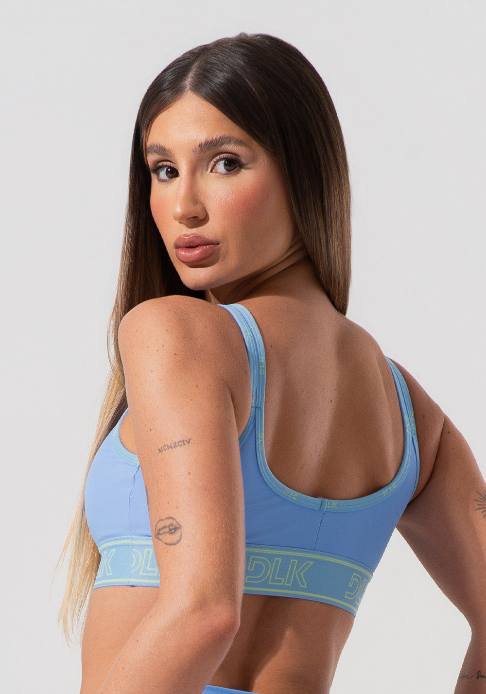Top Fitness Feminino Com Bojo E Alças Duplas De Elástico Activity Dlk Azul