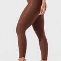 Legging Fitness Feminina Com Elásticos No Cós E Na Lateral Activity Dlk Marrom