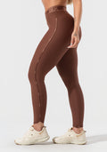 Legging Fitness Feminina Com Elásticos No Cós E Na Lateral Activity Dlk Marrom