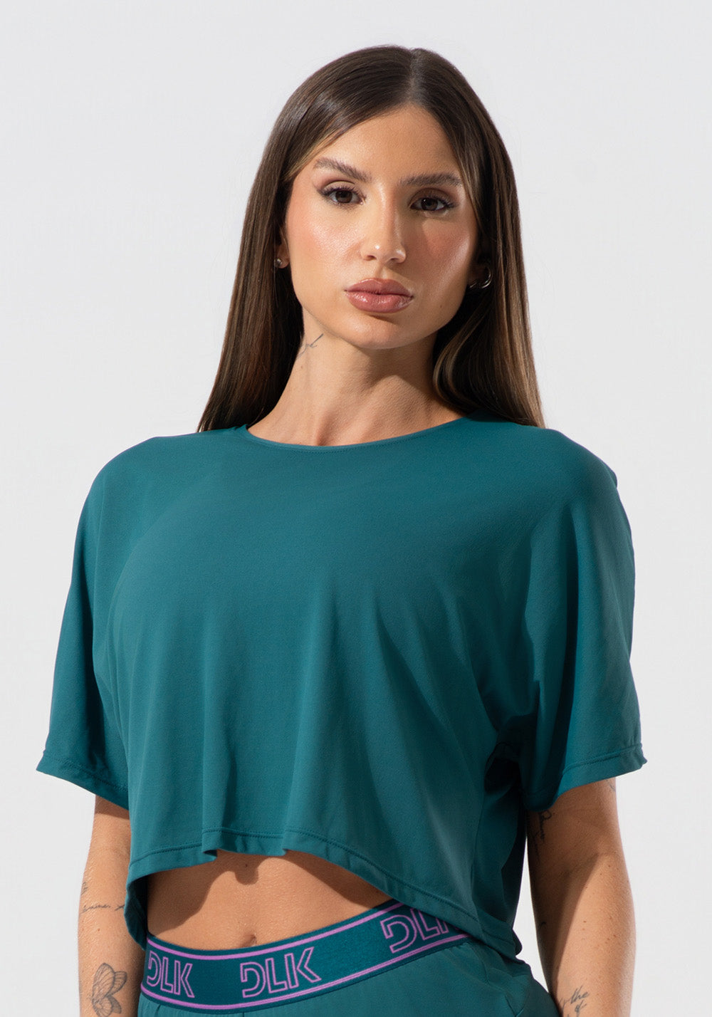 Cropped Feminino Com Elástico Nas Costas Activity Dlk Verde