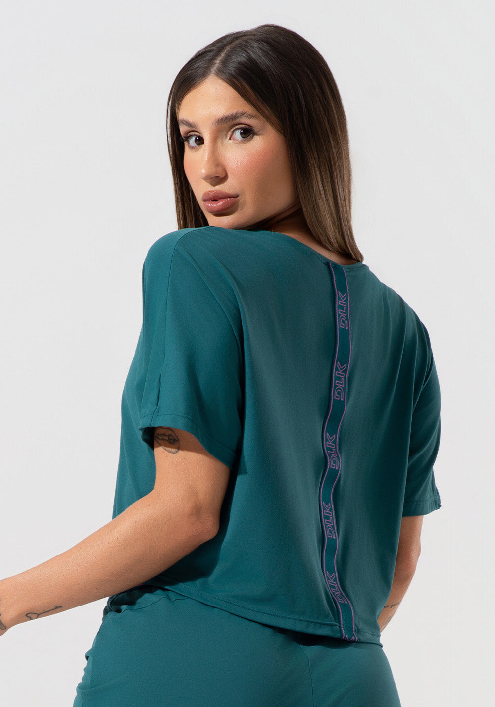 Cropped Feminino Com Elástico Nas Costas Activity Dlk Verde
