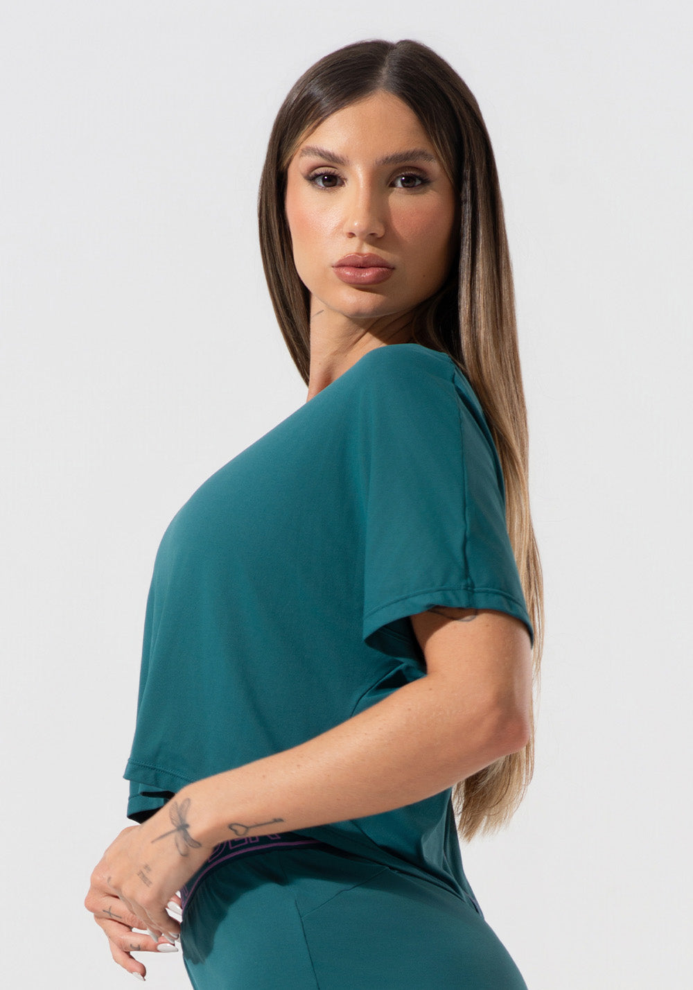 Cropped Feminino Com Elástico Nas Costas Activity Dlk Verde