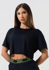 Cropped Feminino Com Elástico Nas Costas Activity Dlk Preto