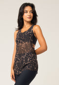 Camiseta Feminina De Tule Estampada Onça Animal Printed Dlk