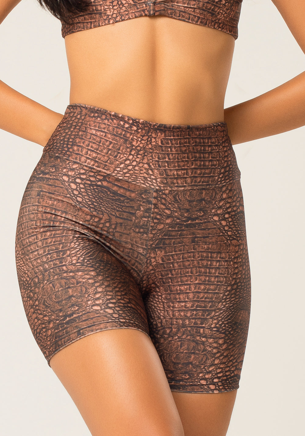 Bermuda Fitness Feminina Estampada Croco Animal Printed Dlk