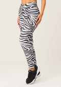 Legging Fitness Feminina Com Cós Transpassado Estampada Zebra Animal Printed Dlk