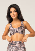 Top Fitness Feminino Underboob Estampado Tigre Animal Printed Dlk