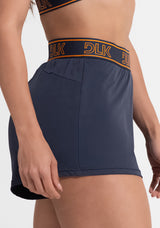 Short Fitness Feminino Soltinho Com Elástico No Cós Activity Dlk Grafite