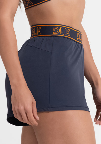 Short Fitness Feminino Soltinho Com Elástico No Cós Activity Dlk Grafite