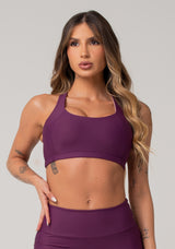 Top De Treino Feminino Modelo Nadador Básico Dlk Vinho