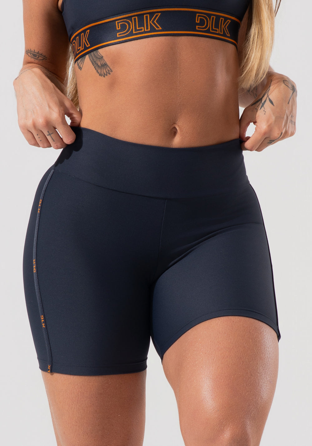 Bermuda Fitness Feminina Com Elástico Estreito Lateral Activity Dlk Grafite