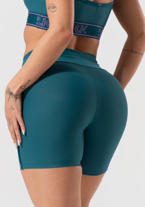 Bermuda Fitness Feminina Com Elástico Estreito Lateral Activity Dlk Verde